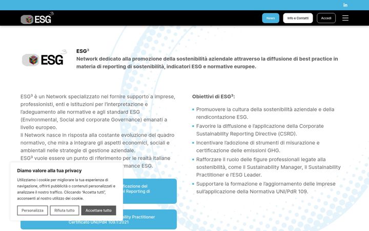 Ekraanipilt saidist esg-community.it