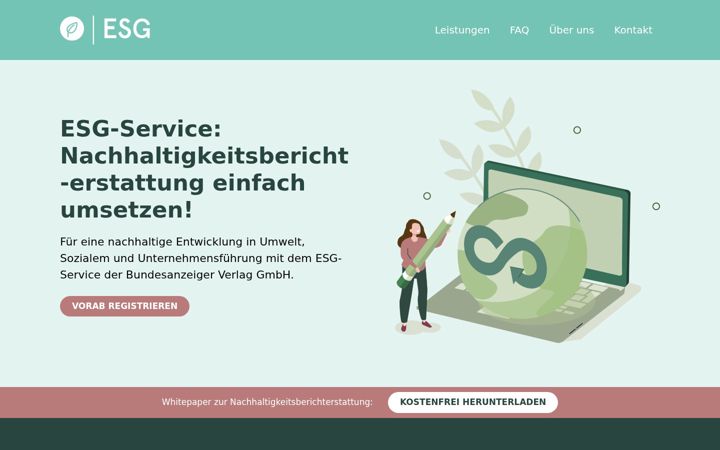 Ekraanipilt saidist esg-service.eu