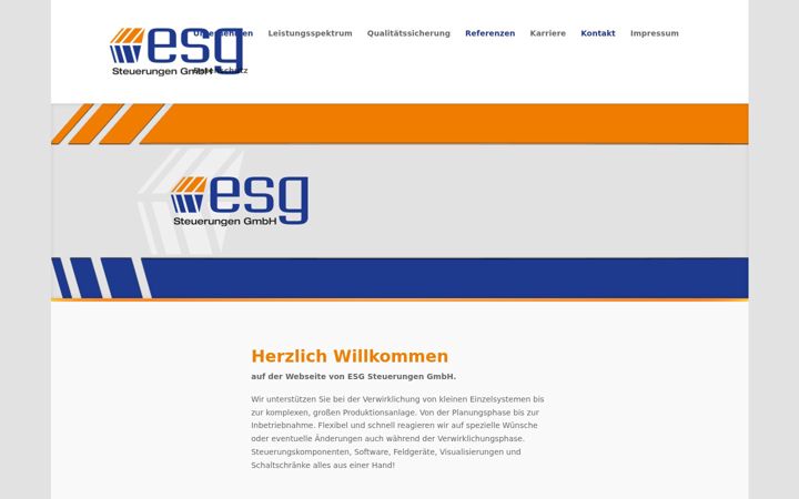 Screenshot von esg-steuerungen.de