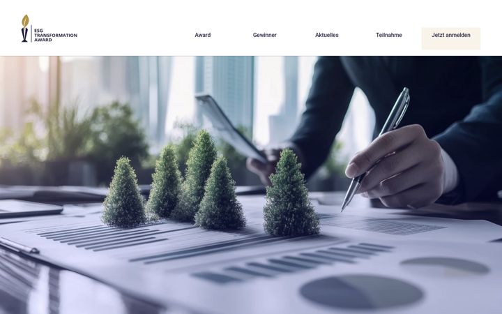 Screenshot von esg-transformation-award.de