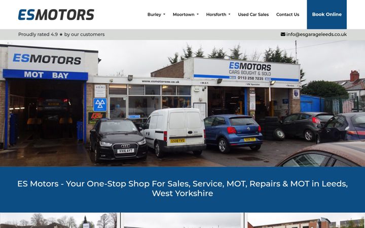 Screenshot di esgarageleeds.co.uk