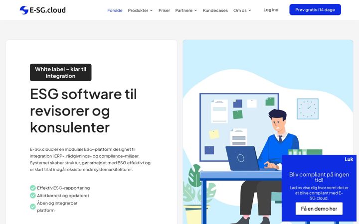 Ekrānuzņēmums no esgcloud.dk