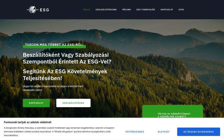 Kuvakaappaus sivustosta esgkonzultacio.hu