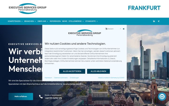 Ekrano kopija esgroup-frankfurt.de