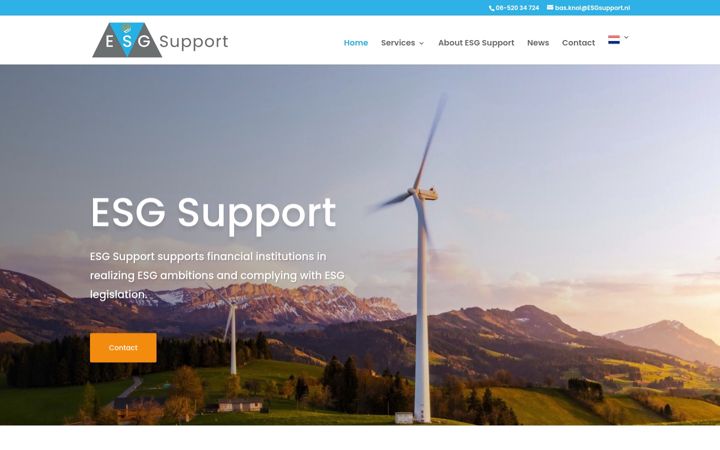 Screenshot ta' esgsupport.nl