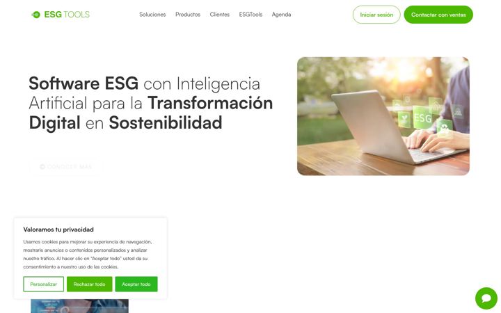 Screenshot of esgtools.software