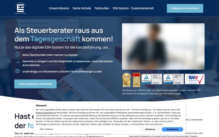Ekrano kopija esh-consulting.de