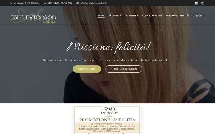 Screenshot von eshaextensionmilano.it