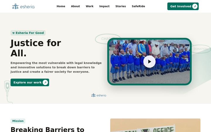 Screenshot ta' esheria.org