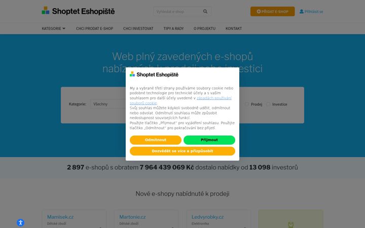 Captura de ecrã de eshopiste.cz