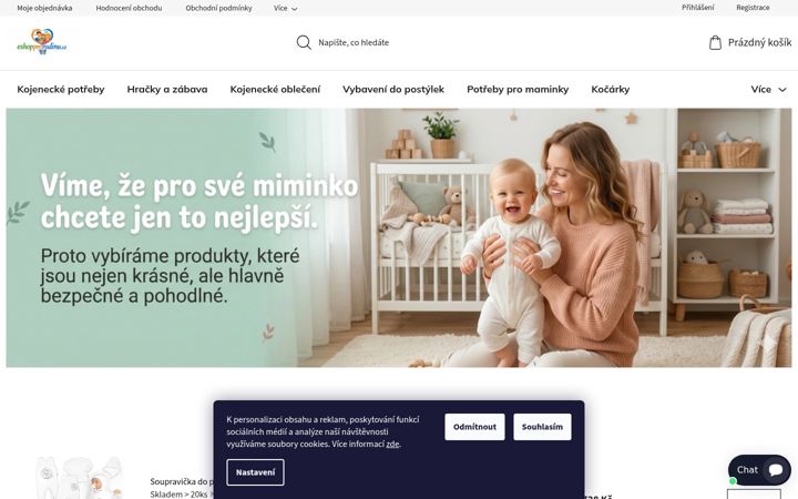 Captura de ecrã de eshopprorodinu.cz
