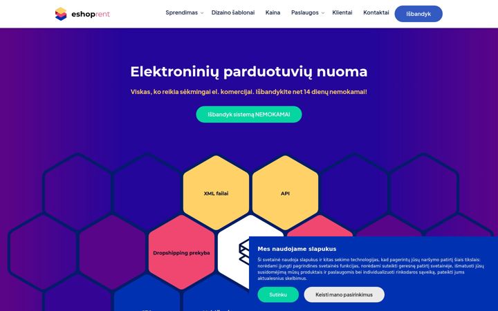 Screenshot of eshoprent.com