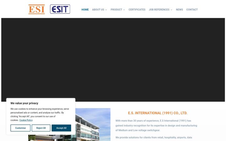 Screenshot of esi-inter.co.th