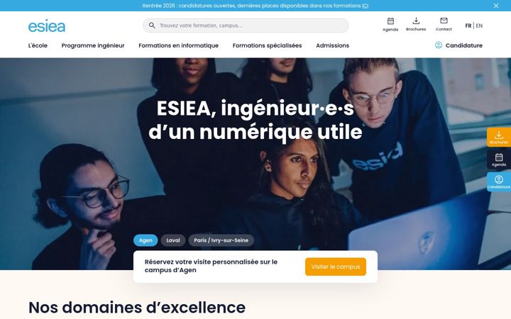 Screenshot of esiea.fr