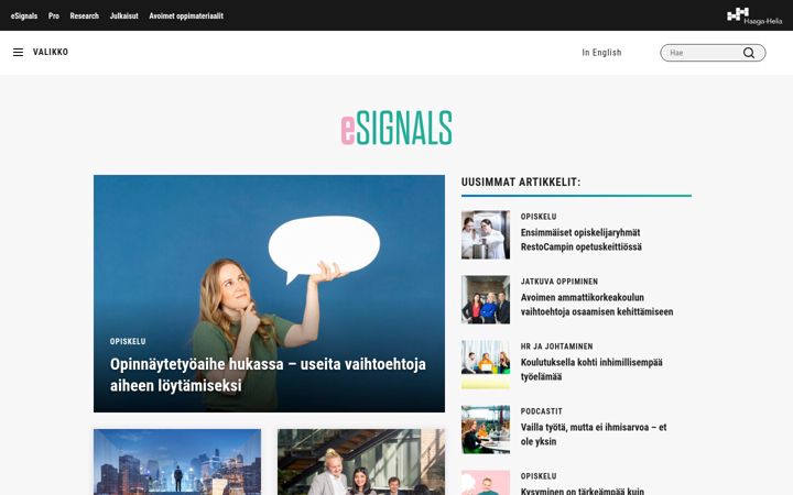 Captura de pantalla de esignals.fi