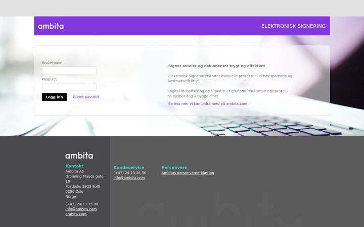 Screenshot of esignering.no