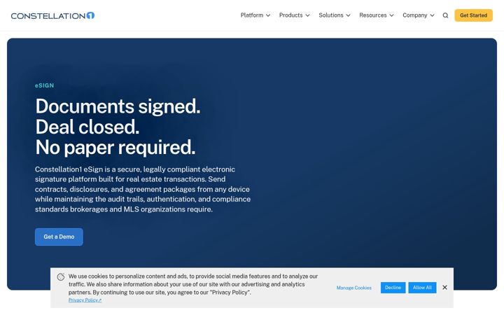 Screenshot of esignonline.net