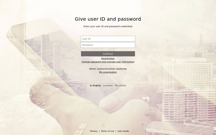 Skærmbillede af esignservice.fi