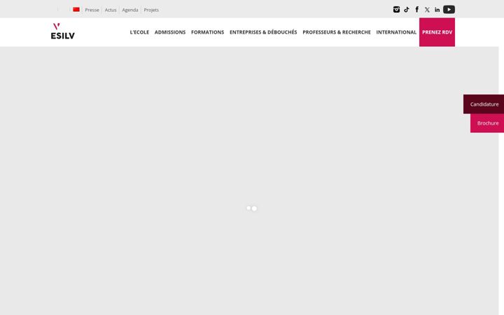 Screenshot di esilv.fr