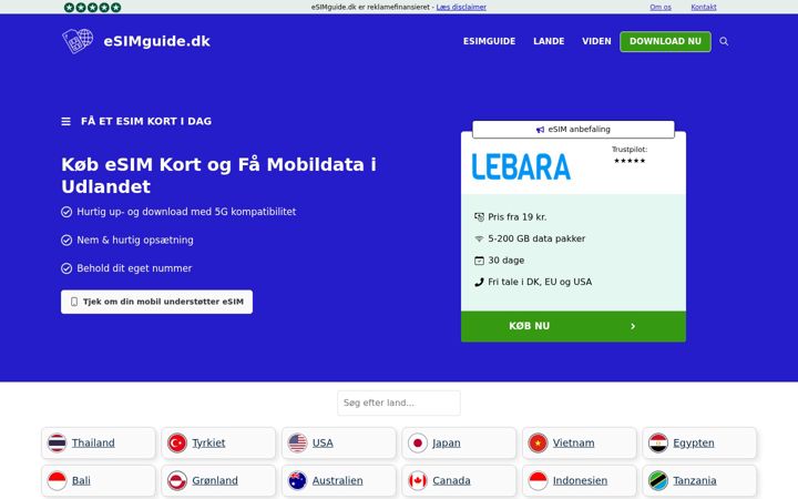 Ekrano kopija esimguide.dk