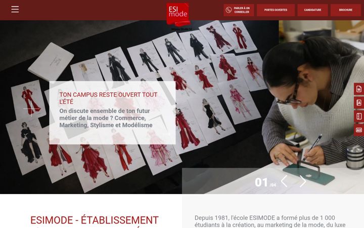 Screenshot di esimode.fr