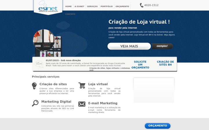 Screenshot of esinet.com.br