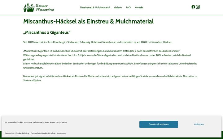 Ekrānuzņēmums no esinger-miscanthus.de