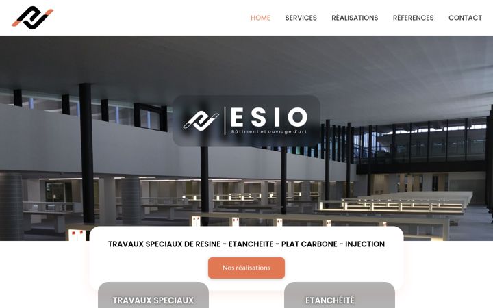 Screenshot di esio-sas.fr