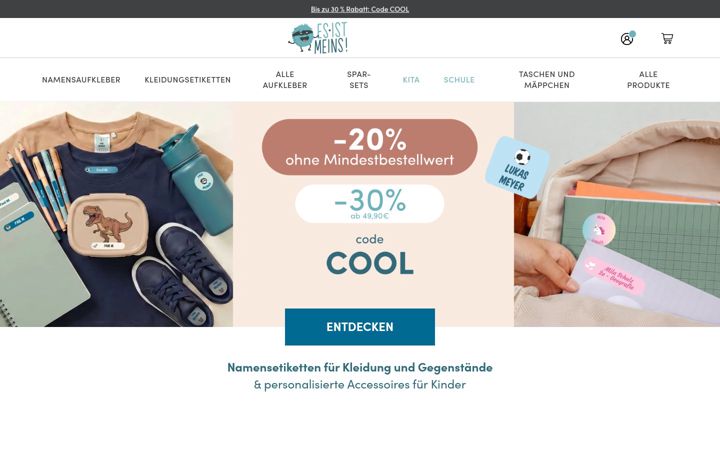 Ekrānuzņēmums no esistmeins.de