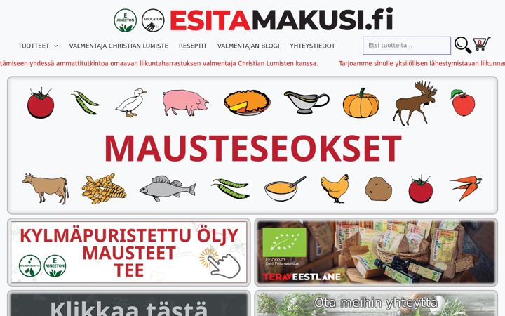 Captura de pantalla de esitamakusi.fi