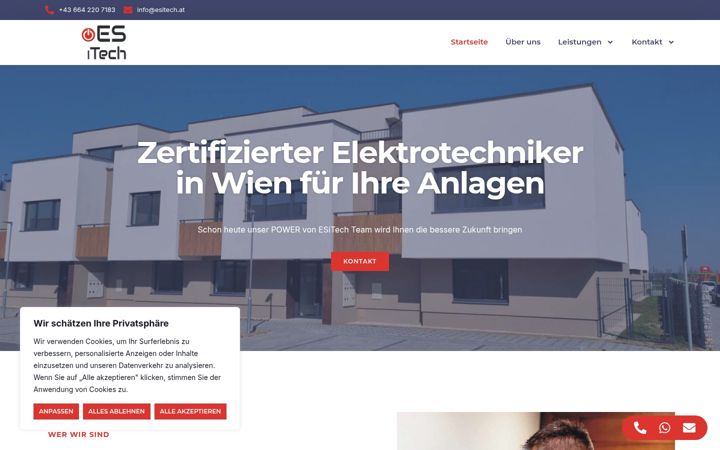 Kuvakaappaus sivustosta esitech.at