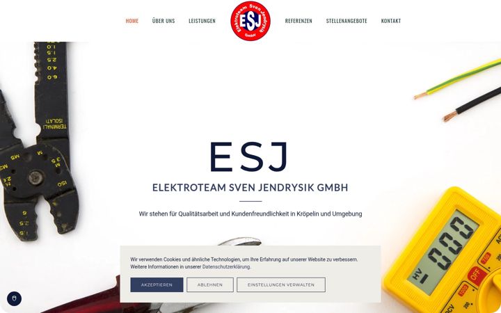 Skjermbilde av esj-elektro.de
