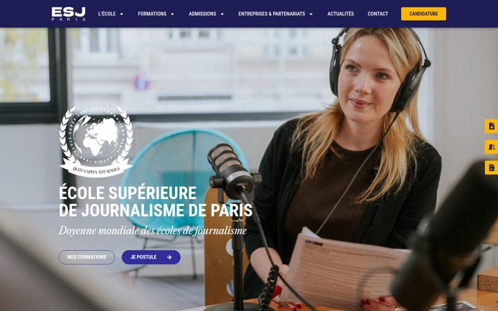 Screenshot di esj-paris.fr
