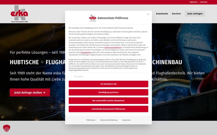 Skjermbilde av eska-kossatz.de