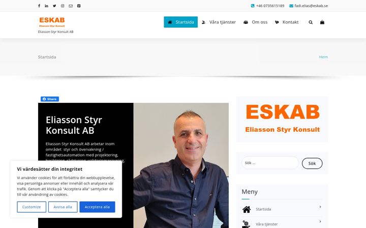 Skjermbilde av eskab.se