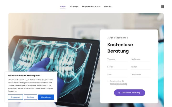 Екранна снимка на eskadental.ch
