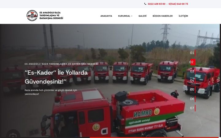Snimka zaslona za eskader.org.tr