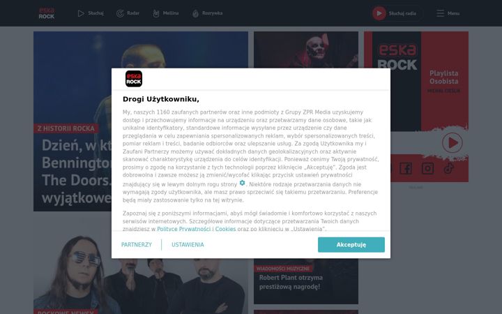 Screenshot of eskarock.pl