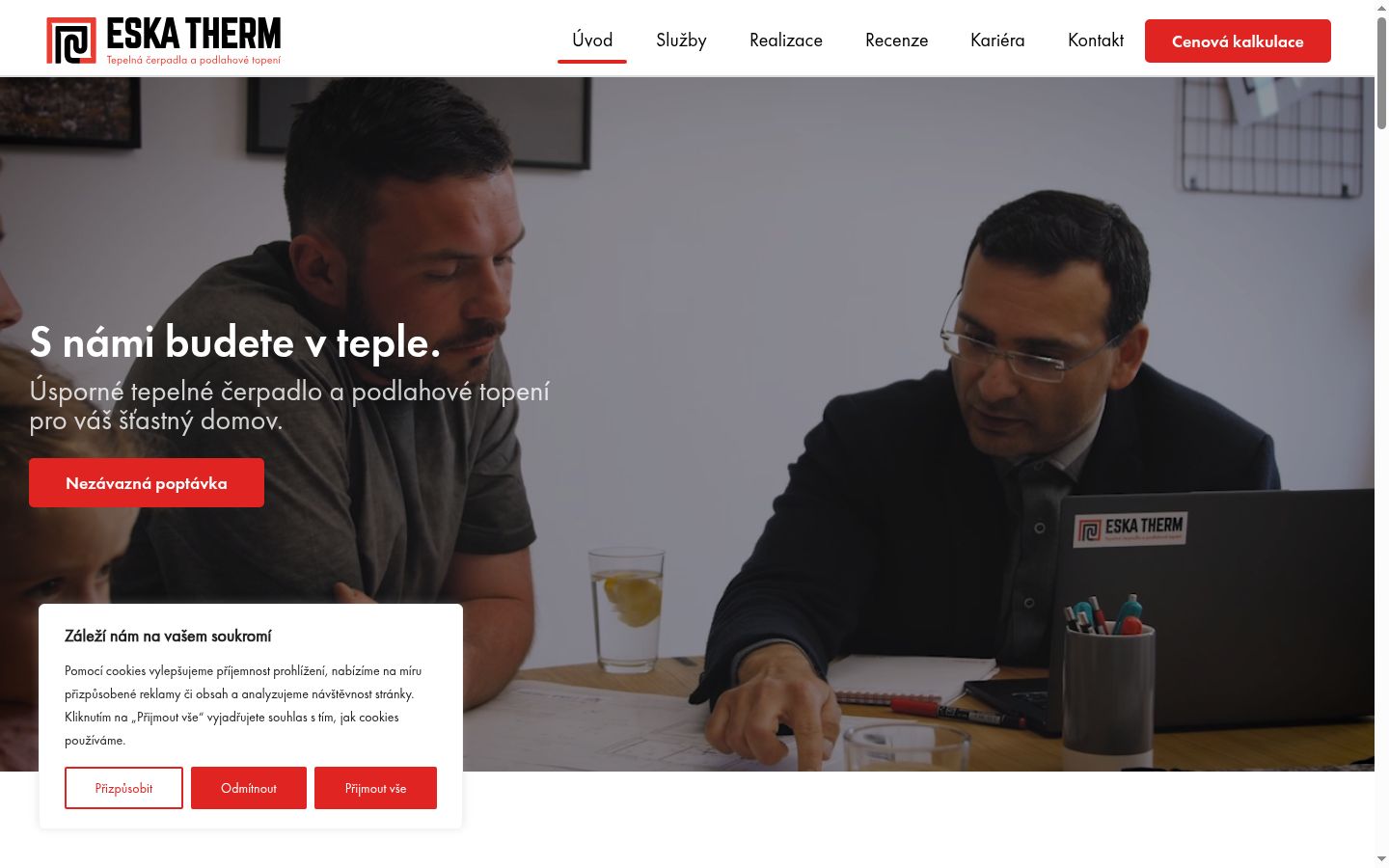 Captura de ecrã do banner de consentimento apresentado antes de qualquer interação