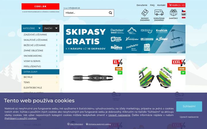 Screenshot of eski.sk