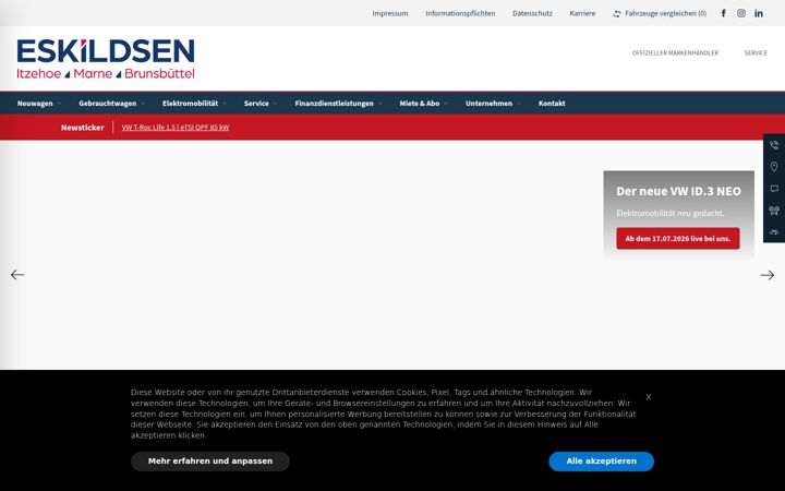 Skjermbilde av eskildsen-auto.de