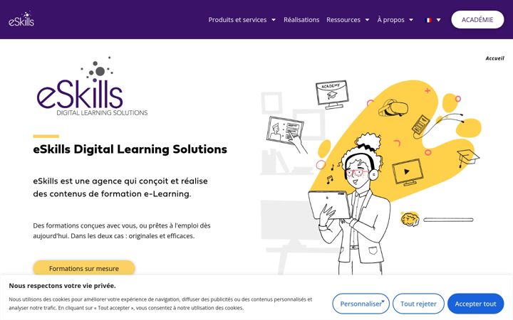 Екранна снимка на eskills.ch