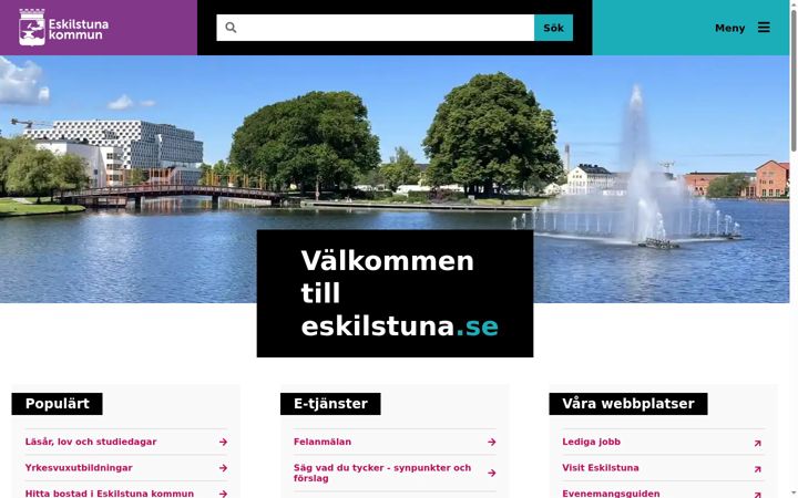 Screenshot of eskilstuna.se
