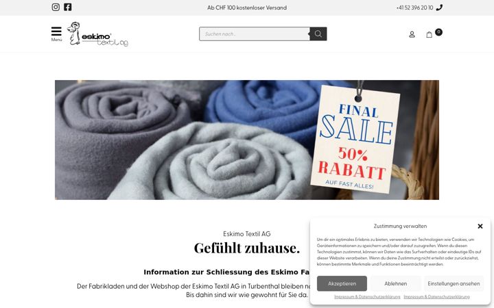 Екранна снимка на eskimo-shop.ch