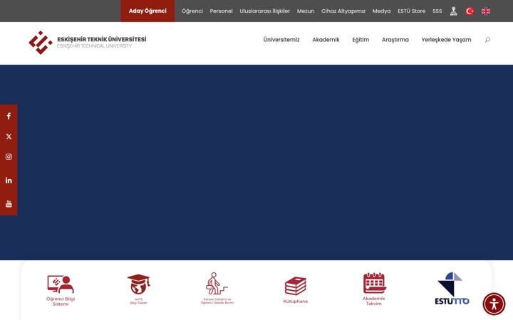 Screenshot of eskisehir.edu.tr
