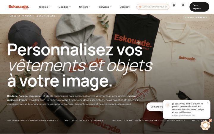 Screenshot di eskouade.fr