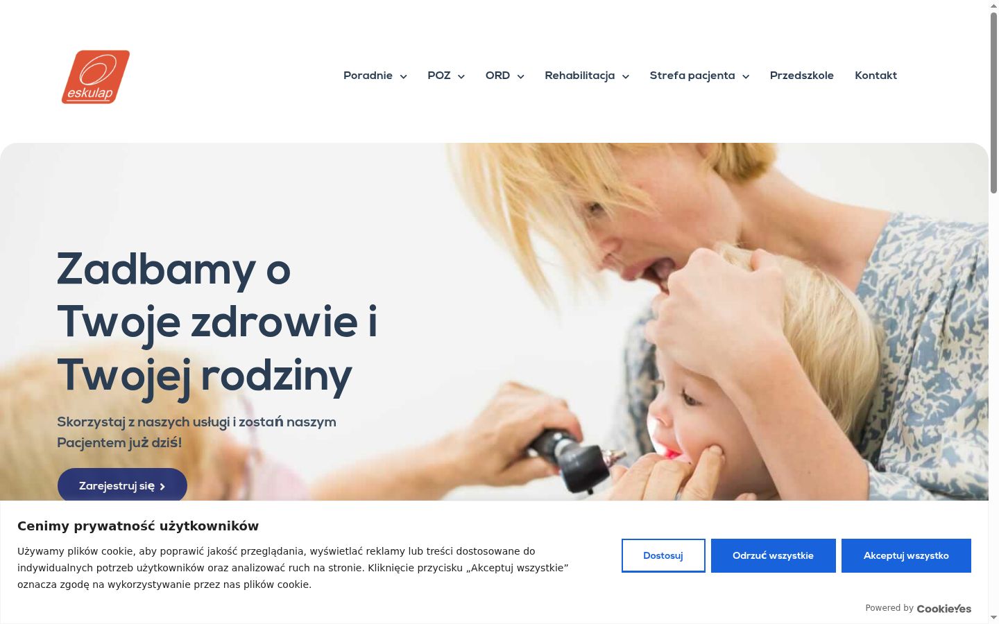 Screenshot del banner di consenso mostrato prima di qualsiasi interazione