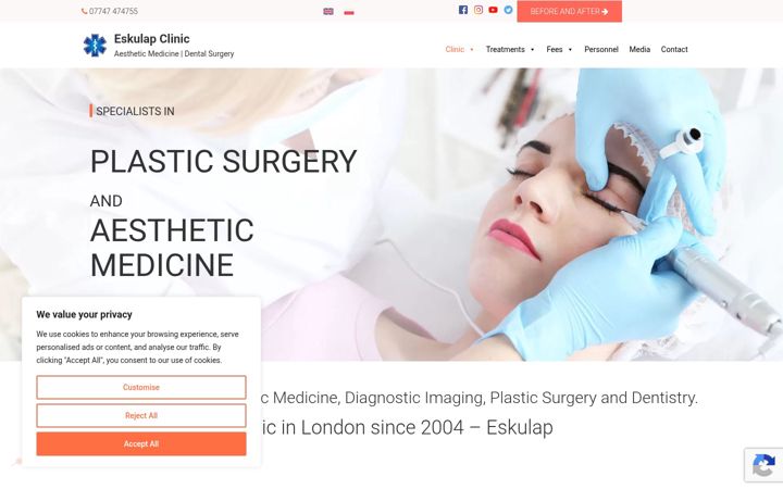 Posnetek zaslona eskulap.co.uk
