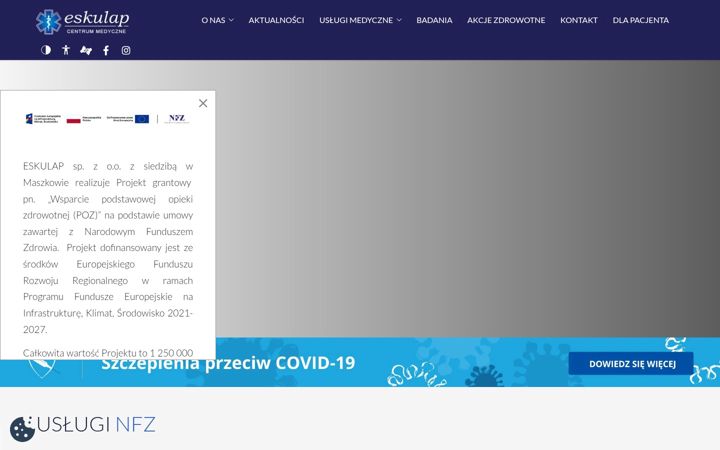 Captură de ecran a eskulap24.eu