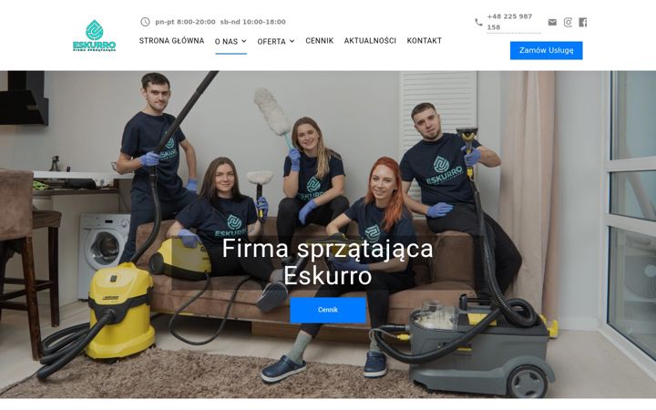 Snímek obrazovky eskurroclean.pl